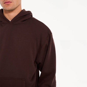 Sudadera con Capucha de Primera Calidad para Hombre, Color Marrón, Corte Regular, con Bolsillo, Tejido Suave y Cómodo, Personalizable con Logotipo al por Mayor - Product Image 4