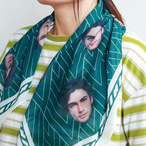 Écharpes longues personnalisées modernes, design imprimé, foulard hijab, châle, texture de soie douce, écharpe carrée, collection de mode - Product Image 2