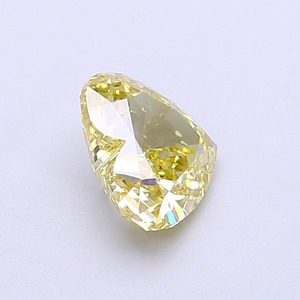 Diamant de laboratoire non monté 1,01 carat, jaune intense fantaisie, taille cœur, CVD VS1, finition EX, pierre synthétique de haute qualité pour bijoux - Product Image 4