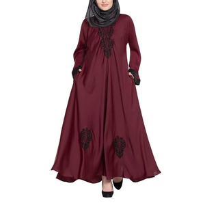 Abaya en tissu uni, style robe, cousue, la meilleure pour femme, vêtement musulman, tenue islamique - Product Image 4