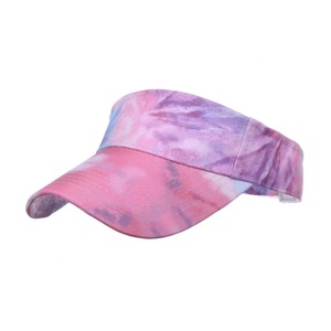 Gorra con Visera Tie Dye, Ajustable, con Borde Curvo, Unisex, Estilo Y2K, para Exteriores, Primavera/Verano, Rosa, Morado, Azul, Impresión por Sublimación - Product Image 1