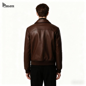 Men's <b>Winter</b> Genuine Leather Eco-friendly <b>Quilted</b> Jacket High Street Style Factory Direct USA - Product Image 5