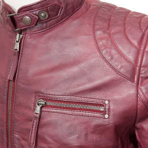 Blouson en cuir de vachette pour homme, style urbain, col montant, fait main, haute qualité, vêtement personnalisé, très vendu - Product Image 5