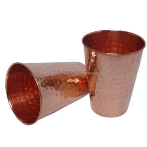 Ensemble de verres en cuivre de luxe au design martelé, écologique, pour la maison et l'extérieur, porte-boissons de qualité supérieure - Product Image 3