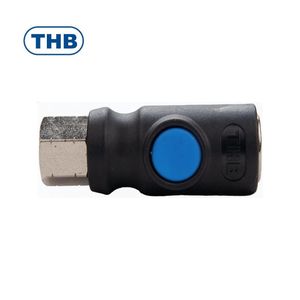 หัวต่อแบบกดปุ่มแรงดันสูงชนิดอเมริกัน สำหรับระบบนิรภัยทางอากาศ แบบยูนิเวอร์แซล ข้อต่อเร็ว ตัวเมีย เกลียว NPT ขนาด 3/8 นิ้ว แบบสากล - Product Image 1