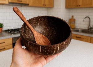 <b>Coconut</b> <b>Shell</b> Bowl Best Quality Handmade Eco Friendly Durable Polished Natural Reusable Kitchen Serving Dining Product - Product Image 2