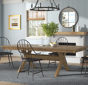 Mesa de Comedor de Madera Maciza en Oferta, Diseño Moderno Hecho a Mano para Muebles del Hogar, Decoración de Cocina y Sala de Estar para Apartamentos - Product Image 1