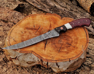 Top Trending Custom Handmade Flexible Fish Filleting <b>Knives</b> Honey Cone Handle Damascus Steel Ambidextrous <b>Kitchen</b> <b>Knife</b> - Product Image 5