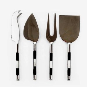 Stainless Steel Matt Black <b>Cheese</b> Knife <b>Set</b> Drop Design Handle Dishwasher Safe for Home Kitchenware Use Modern Luxury <b>Cheese</b> - Product Image 4