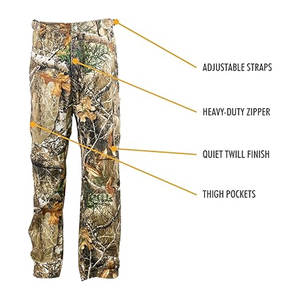 Pantalon de chasse camouflage pour hommes, pantalon tactique multi-poches pour l'extérieur, taille réglable, tissu léger et respirant - Product Image 2