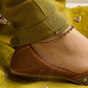 Khussa de Verano Ligera Hecha a Mano, Color Marrón, con Bordado Tilla y Detalles de Cuentas, Impermeable, Antideslizante, de Alta Calidad - Product Image 6