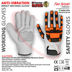 Guantes mecánicos personalizados de protección contra impactos de alta calidad para uso diario 2024 Guantes mecánicos al por mayor Guantes de cuero de Pakistán - Product Image 2