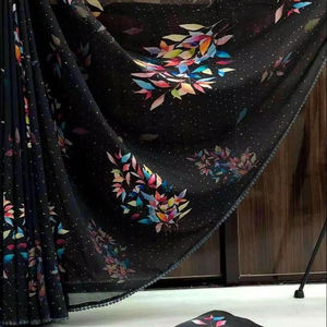 Collection de saris en mousseline de soie lourde de créateur exquis avec bordure brodée lancée par Royal Export pour les vêtements indiens pakistanais - Product Image 1