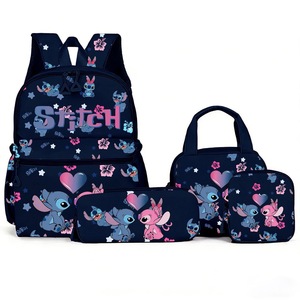 Mochila Escolar para Estudiantes, Juego de Cuatro Piezas, Mochila Escolar Ligera para Viajes - Product Image 3