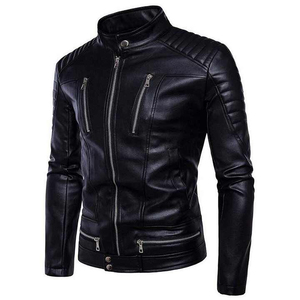 Chaqueta de Cuero para Hombre Hecha en Pakistán, Precio Razonable, Diseño Premium, Chaqueta de Cuero para Motociclista con Cuello Alto de la Mejor Calidad - Product Image 3