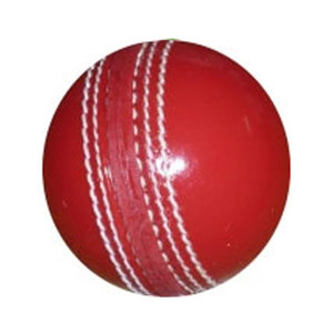 Pelota de Cricket Roja Clásica con Costuras Blancas, Estilo de Cuero Cosido Resistente para Práctica y Partidos de Cricket - Product Image 1
