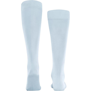 Chaussettes hautes pour hommes, bleu clair uni, 100% coton, respirantes, tricotées, style classique, saison printemps, usage quotidien - Product Image 3