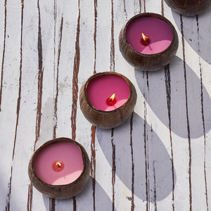 Low cost natural coconut shell <b>candles</b> best seller decorative table centerpiece coco bowl <b>candle</b> - Product Image 4