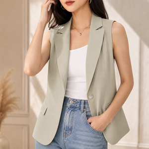 Blazer Elegante de Poliéster para Mujer, Diseño 2025, Bordado a Mano, Transpirable, Alta Calidad, Sostenible, Lavable, Personalizable, Entrega Rápida - Product Image 2