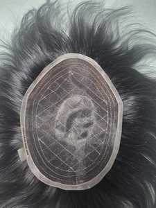Welded Mono Full Lace Natural Wave Raw <b>Hair</b> Prosthesis Indian Remy <b>Hair</b> Toupee Taz <b>Hair</b> BD Bangladesh - Product Image 3