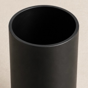 Ensemble de vases de sol modernes en métal noir mat, faits à la main, imperméables |   Vases décoratifs cylindriques pour mariage, décoration de la maison et des hôtels - Product Image 2