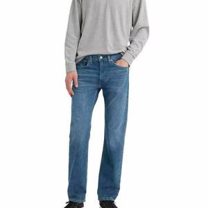 High Quality Eco-Friendly Breathable 100% Cotton Mid Button Fly Straight Lightweight Casual Regular Fit Denim <b>Jeans</b> <b>Men</b> Light - Product Image 3