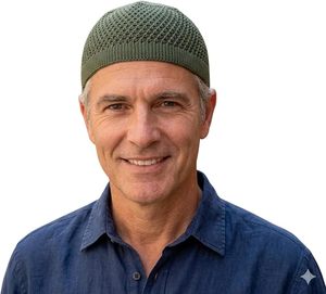 Chapeau de prière islamique pour homme en denim et coton, léger et respirant, idéal pour l'été - Product Image 1
