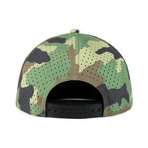 Unisex Camouflage 6-Panel Snapback Hats <b>Flat</b> Brim Mesh Breathable Casual Spring <b>Summer</b> Adjustable Fit Snapback Hat - Product Image 6