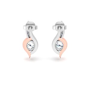 Designer Round Cut Lab Grown Diamond 10k 14K 18k Solid Gold Long Dangle <b>Earrings</b> <b>Tops</b> for Gift Party & Anniversary Everyday Wear - Product Image 4