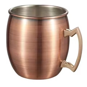 Solid Copper Mug Moscow Mule Cup Strong Build Drinkware for Bar Kitchen Restaurant Daily <b>Beverage</b> <b>Serving</b> - Product Image 4