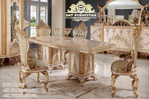 Meubles de salle à manger de designer sculptés à la main en France, meubles de salle à manger classiques polonais, ensemble de salle à manger de luxe moderne - Product Image 4