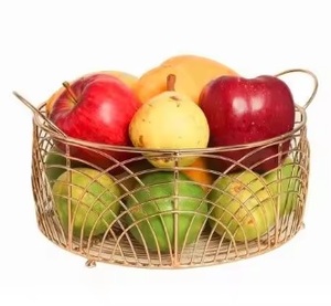 2 Tier Stackable Metal Wire Basket Cart with <b>Rolling</b> Wheels <b>Fruit</b> Vegetable Storage Baskets - Product Image 2