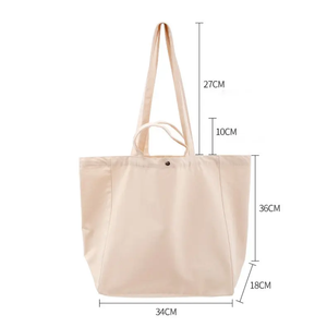 Eco Friendly <b>Canvas</b> Travel Tote <b>Bag</b> <b>Large</b> Capacity Reusable Cotton Carry <b>Bag</b> for Daily Use - Product Image 2