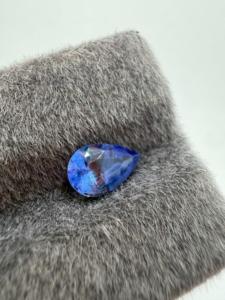 Zafiro Azul Real 100% Natural AAA, Gema Preciosa Suelta, Corte Pera, 1.65 Quilates, Ceilán, para Joyería Personalizada, Efecto Zehra - Product Image 6