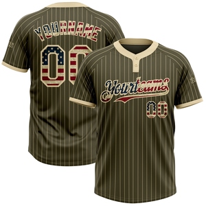 Wholesale Direct Industry Best Selling Custom Navy City -Crimson Two-<b>Button</b> Unisex Softball Jersey - Product Image 4