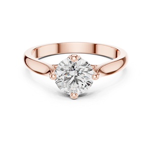 Bague en or jaune 14 carats avec diamant rond cultivé en laboratoire pour femmes |   Vêtements de tous les jours |   Nouveau diamant cultivé - Product Image 3