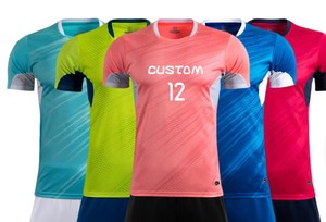 Kids Unisex Football Jersey Set Personalized Soccer Jersey Quick Dry Solid Short Sleeve Breathable Eco-Friendly Uniform - Product Image 2