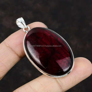 925จี้เงินแท้จี้โกเมนจี้อัญมณีทำด้วยมือเครื่องประดับโกเมนของขวัญสำหรับจี้สร้อยคอสำหรับแม่ของเธอ - Product Image 5