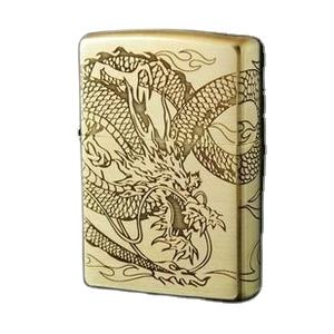 Briquet à clapet en laiton gravé pour pompiers, motif tigre, briquet de poche en métal rechargeable pour homme, cadeau en gros - Product Image 3