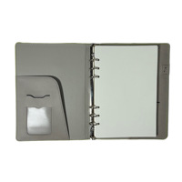 Carnet à anneaux A5 en cuir PU bicolore personnalisable avec bande élastique pour le journalisation au bureau et la planification quotidienne