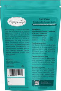 Happy Wings Calcifarm, Carbonato de Calcio en Gránulos para Aves y Aves de Corral – Piedra Caliza Natural, Suplemento de Calcio para Fortalecer la Cáscara de Huevo - Product Image 2