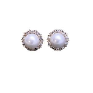 Boucles d'oreilles clous en argent S925, perles d'eau douce simples et élégantes, perles de 6 à 10 mm avec une forte brillance, parfaitement élégantes - Product Image 5