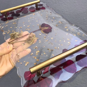 Juego de Bandeja y Posavasos Decorativos de Resina, Diseño Artesanal de Alta Calidad, Personalizado, para Hogares y Restaurantes, de la India - Product Image 1