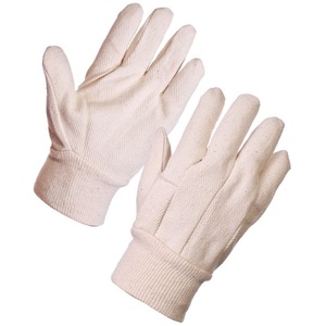 Gants de travail en toile de coton robustes de 10 oz et 12 oz avec poignet tricoté, résistants à la chaleur, au gaz et à l'huile, pour la sécurité au travail - Product Image 3