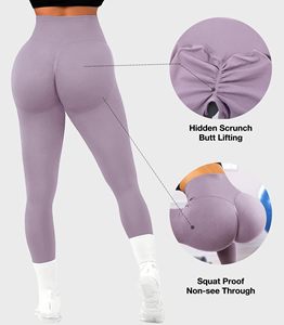 Women Butt Lifting Scrunch Butt Leggings <b>Tummy</b> <b>Control</b> High Waisted Solid Sports Workout Gym Running Compression Tight Yoga Pant - Product Image 4