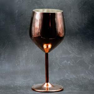 Copa de Vino Tinto y Cócteles de Cobre Premium con Recubrimiento de Cobre para Champán, Material Metálico de Primera Calidad - Product Image 1