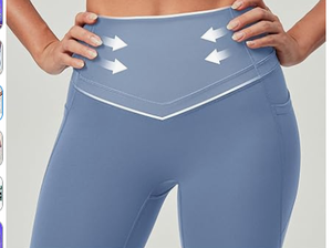 Leggings taille haute couleur unie respirants 220g pour femme, longueur intégrale, sans couture, extensibles, avec poches, pour le yoga et le fitness - Product Image 3