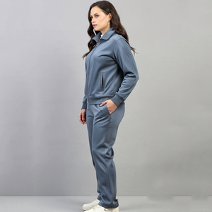Women Tracksuit Full Zipper Stand Collar Ladies Tracksuit Women Polyester Jacket <b>Trouser</b> Set Sports Training Tracksuit Women's - Product Image 2