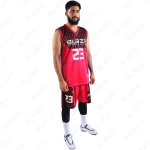Blaze Fight Wear uniforme de baloncesto OEM personalizado de alta calidad Unisex adulto baloncesto deporte conjunto verano Pantalones cortos transpirable Jersey - Product Image 2