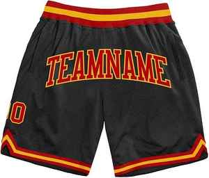 Shorts de sport athlétiques en satin à taille mi-haute avec logo personnalisé sur le devant, respirants, séchage rapide, cordon élastique, pour hommes - Product Image 5